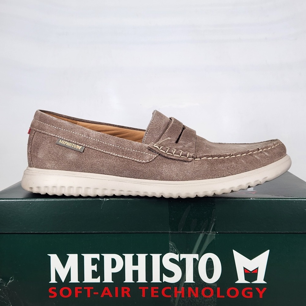 Mephisto Penny Loafer Mens Size 8.5 Grey Suede Soft-Air Titouan Slippers